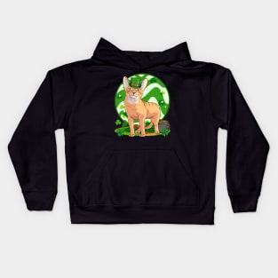 Abyssinian Cat St Patricks Day Leprechaun Kids Hoodie